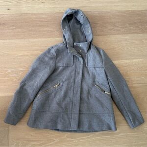 Zara Charcoal Utility Jacket with Hood